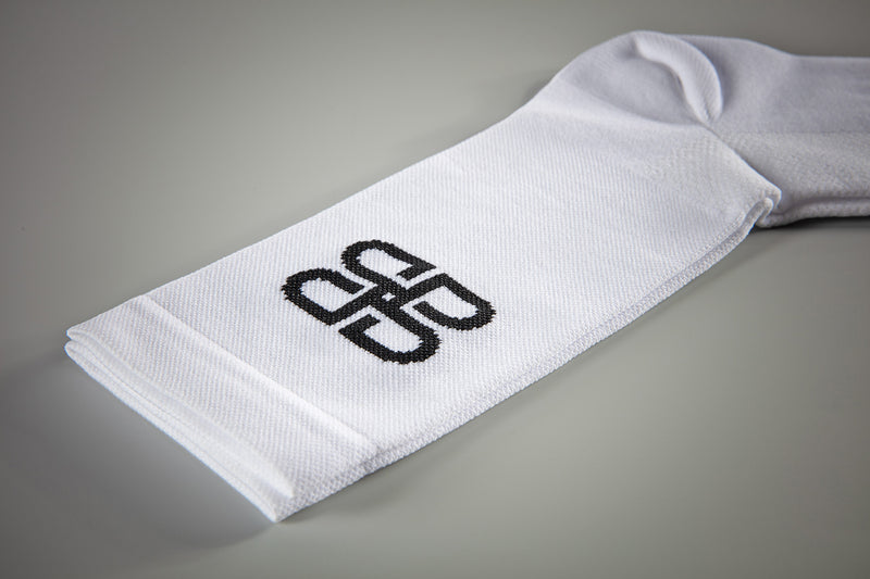 Classic White Monogram Cycling socks